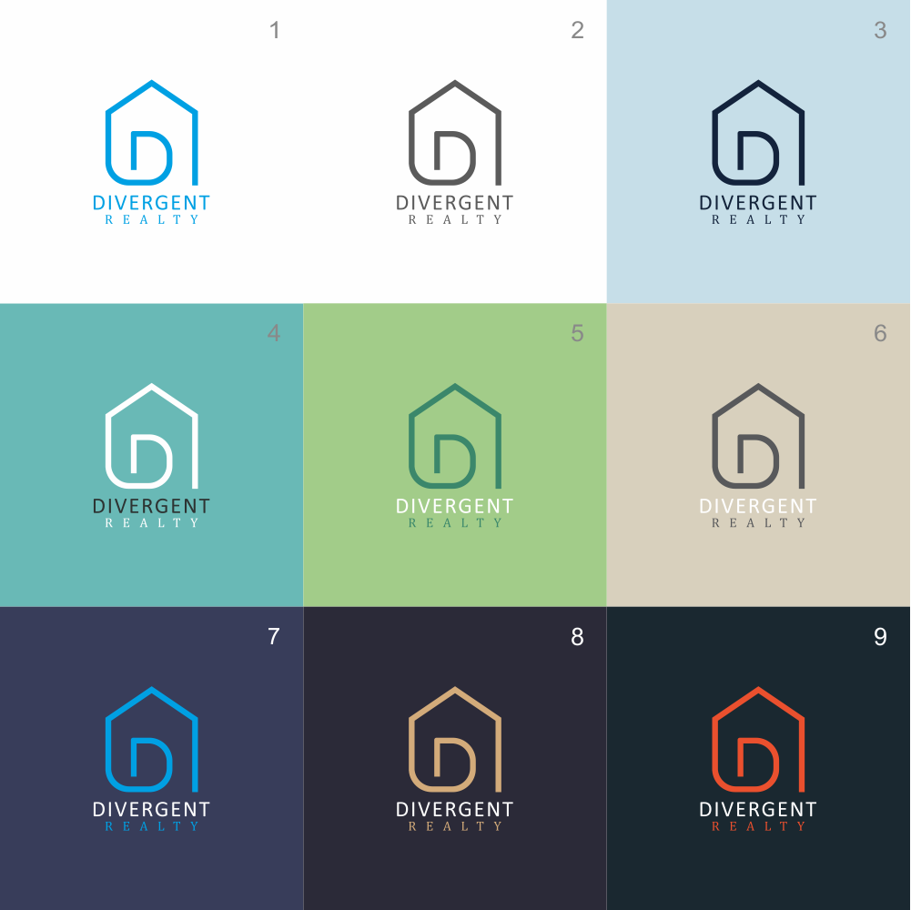 Logo Design by lamp for Divergent Realty  | Design #14804259