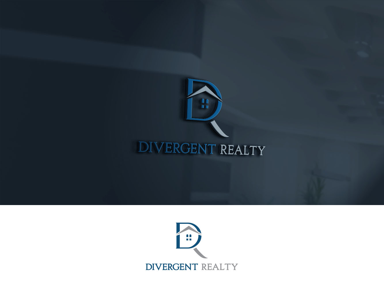 Logo Design by Verified artistry (Design garden) for Divergent Realty  | Design #14727956