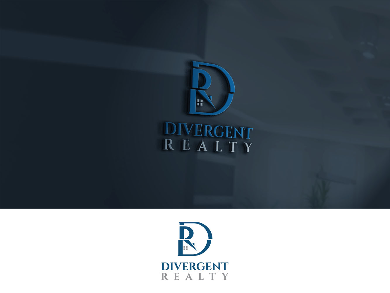 Logo Design by Verified artistry (Design garden) for Divergent Realty  | Design #14727961