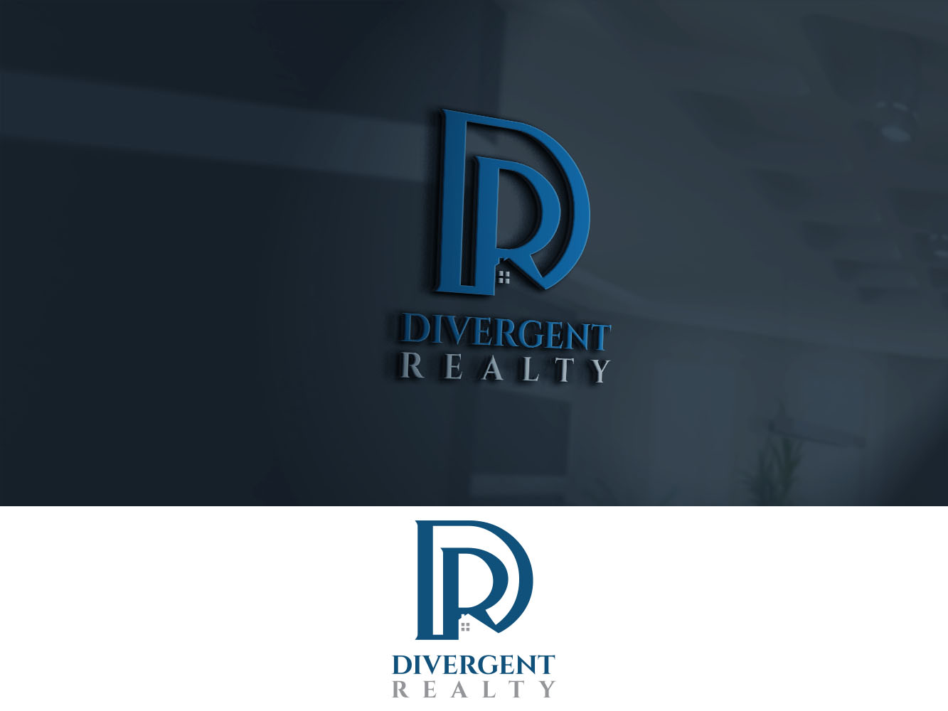 Logo Design by Verified artistry (Design garden) for Divergent Realty  | Design #14727964