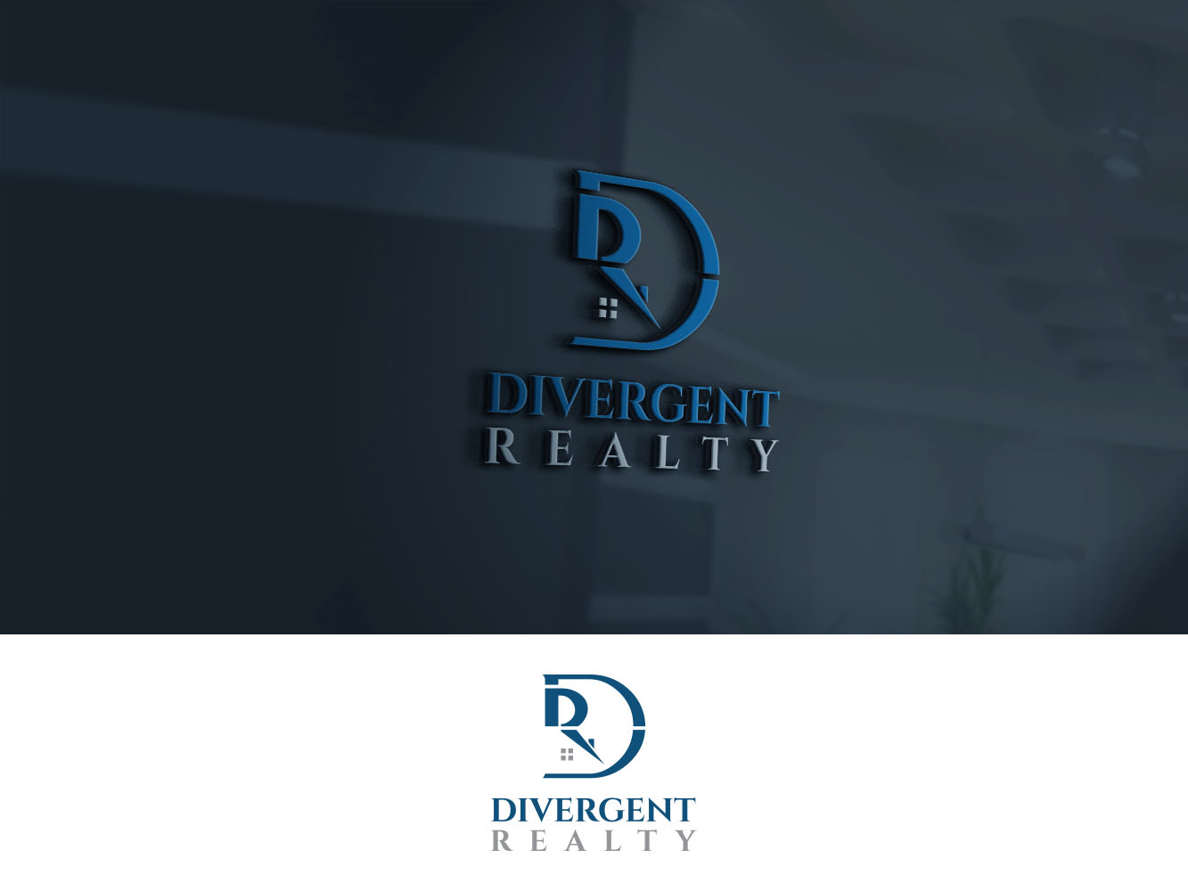 Logo Design by Verified artistry (Design garden) for Divergent Realty  | Design #14727966