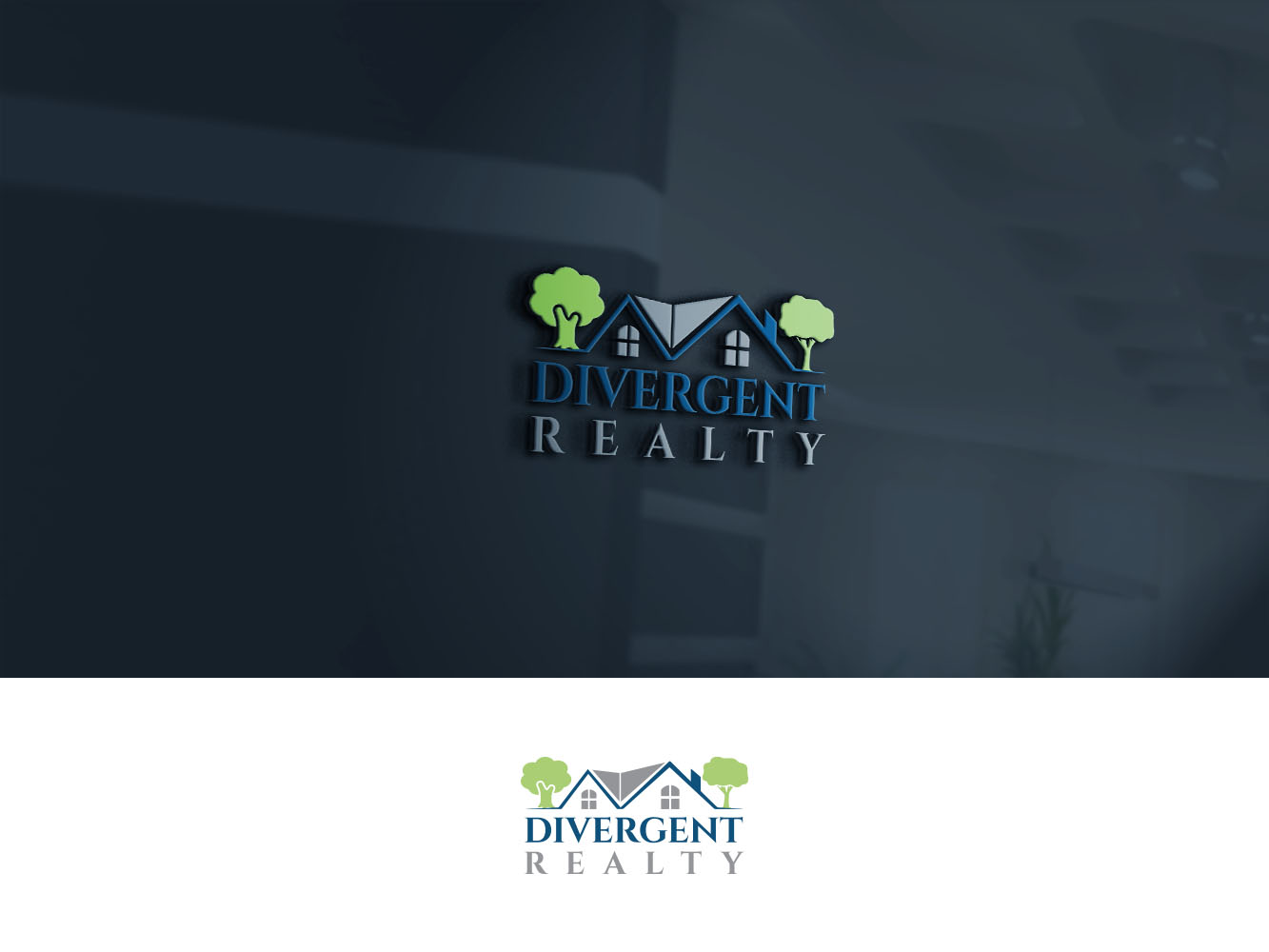 Logo Design by Verified artistry (Design garden) for Divergent Realty  | Design #14727972