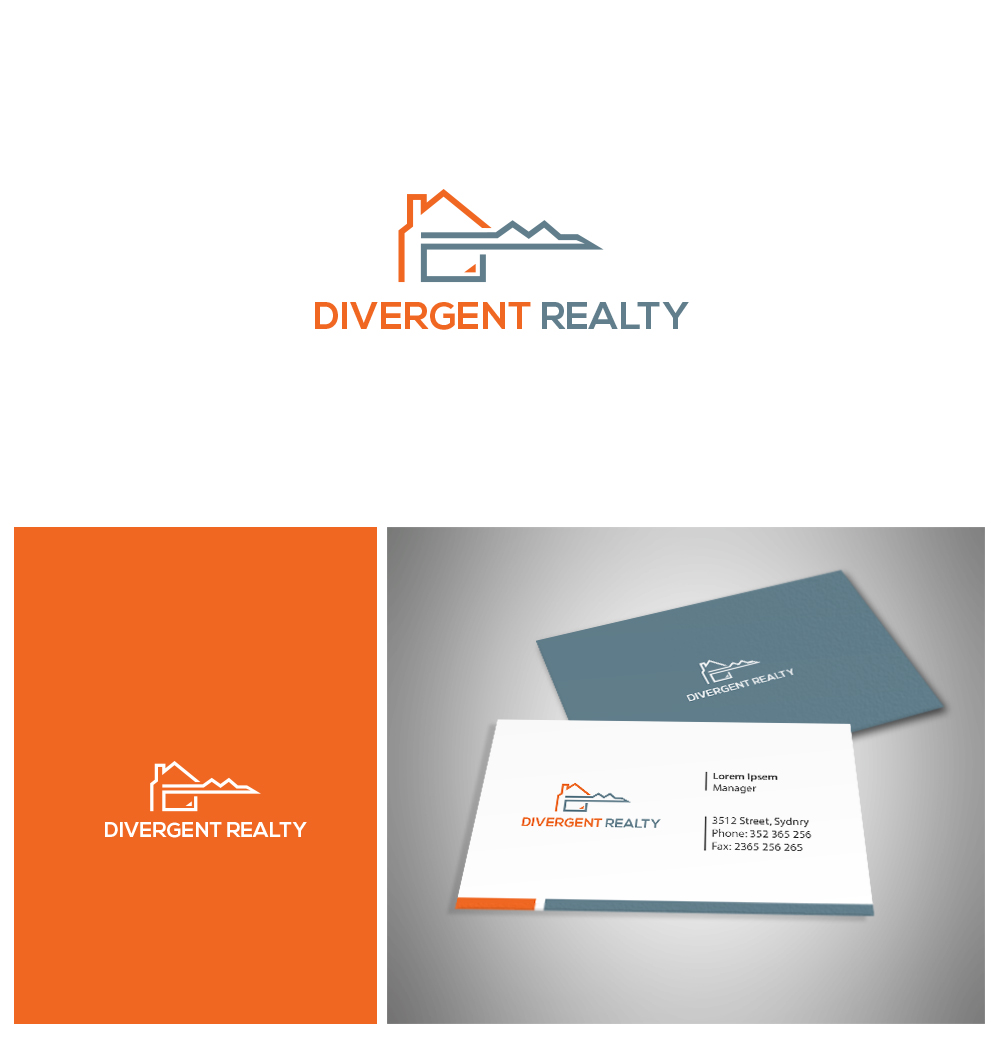 Logo Design by Deziners Zone for Divergent Realty  | Design #14786006