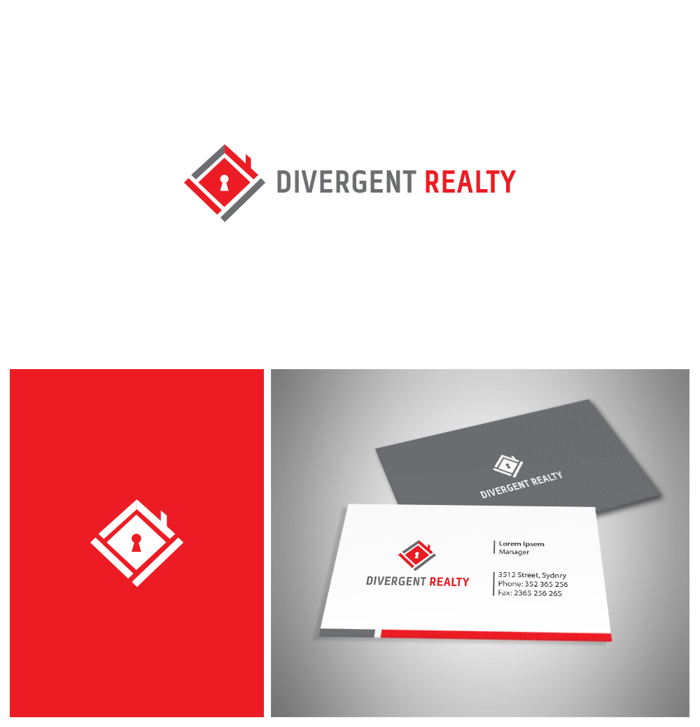 Logo Design by Deziners Zone for Divergent Realty  | Design #14786007