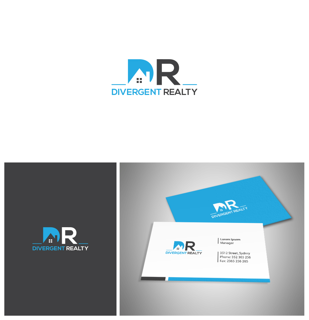 Logo Design by Deziners Zone for Divergent Realty  | Design #14786019