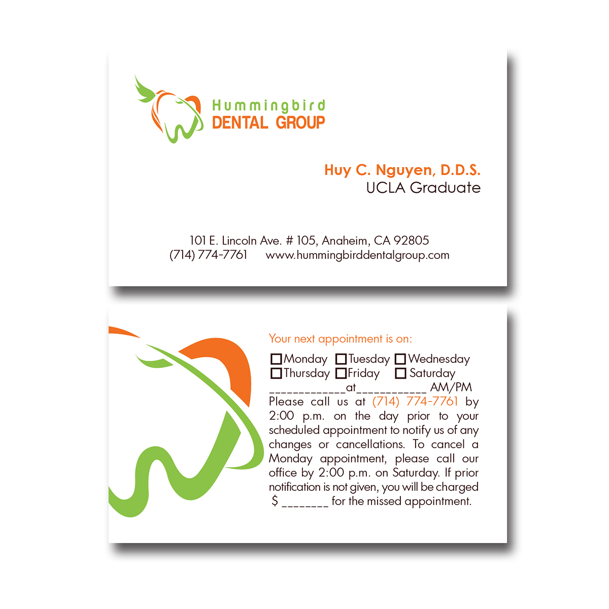 Diseño de Logo por deba1980 para Hummingbird Dental Group | Diseño #14874484