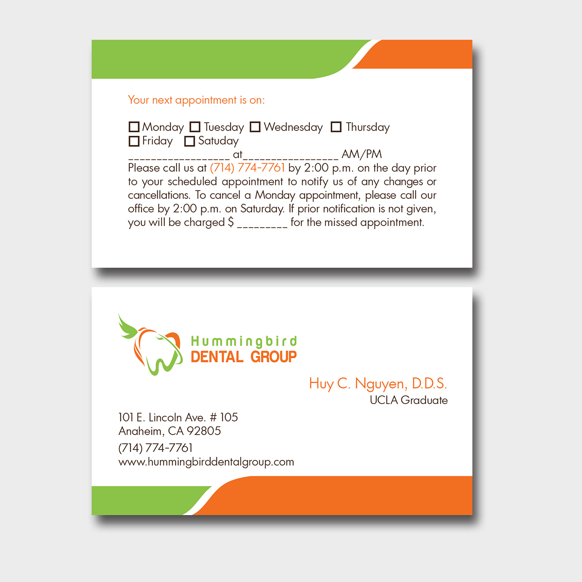 Diseño de Logo por deba1980 para Hummingbird Dental Group | Diseño #14879791