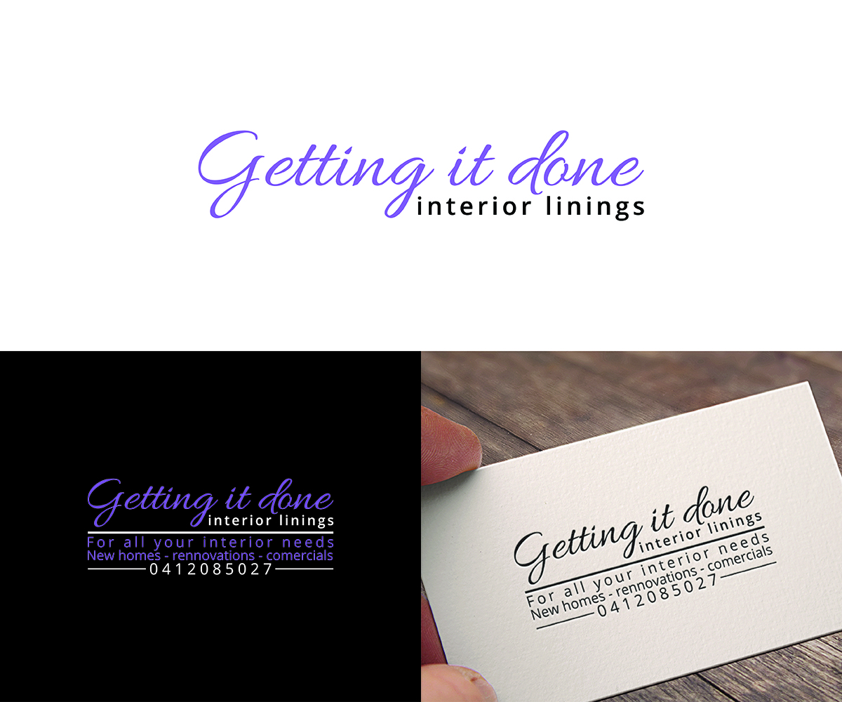 Diseño de Logo por eMARK para Getting it done interior linings | Diseño #14755232