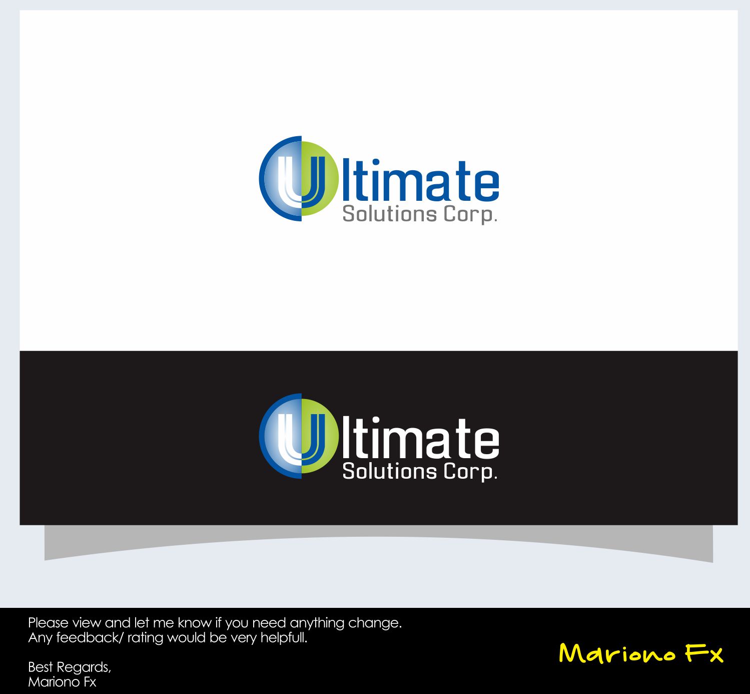 Logo Design by Mariono Fx for Ultimate Solutions Corp | Design #14712187