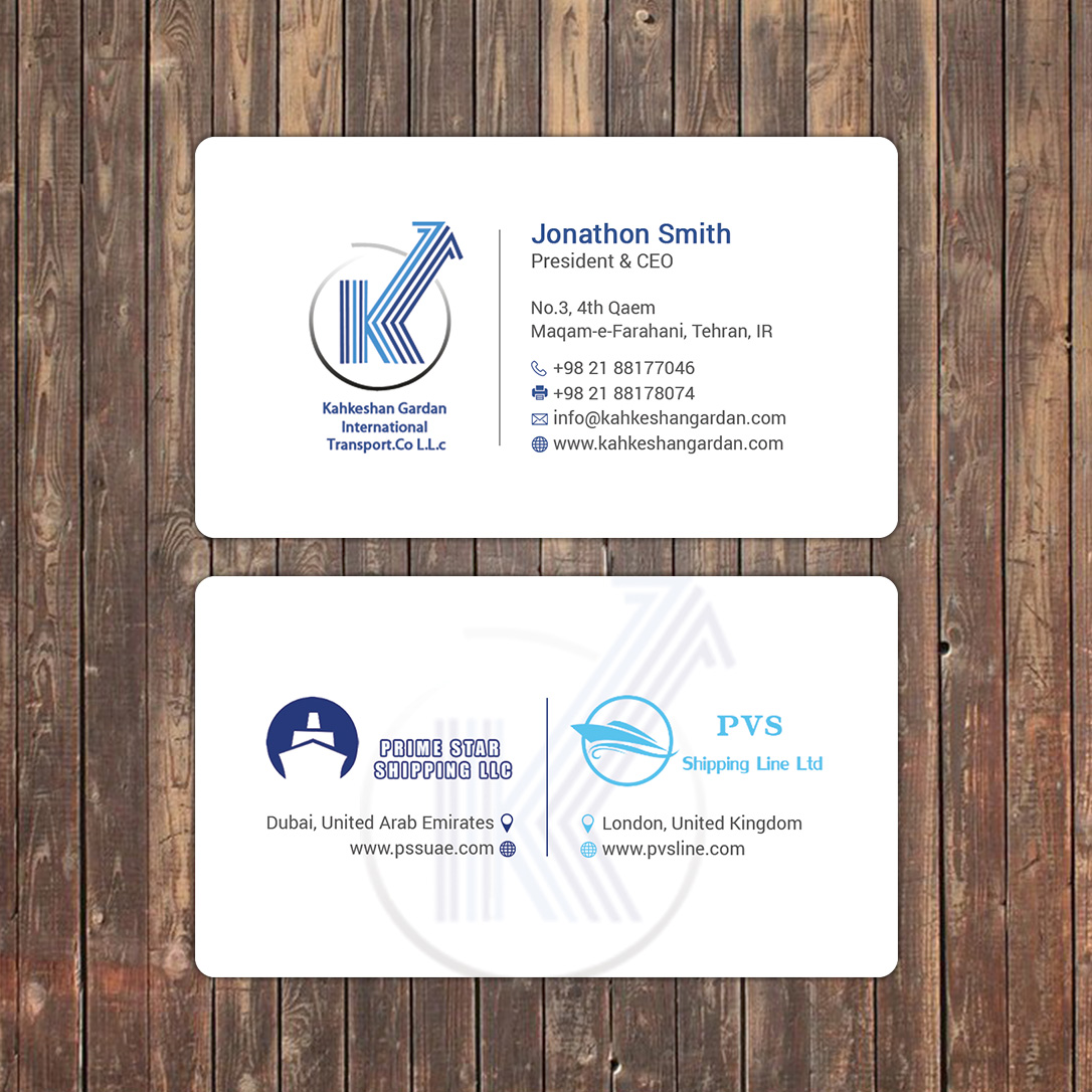 Business Card Design by Sky007 for Prime Star Shipping LLC | Design #14705509