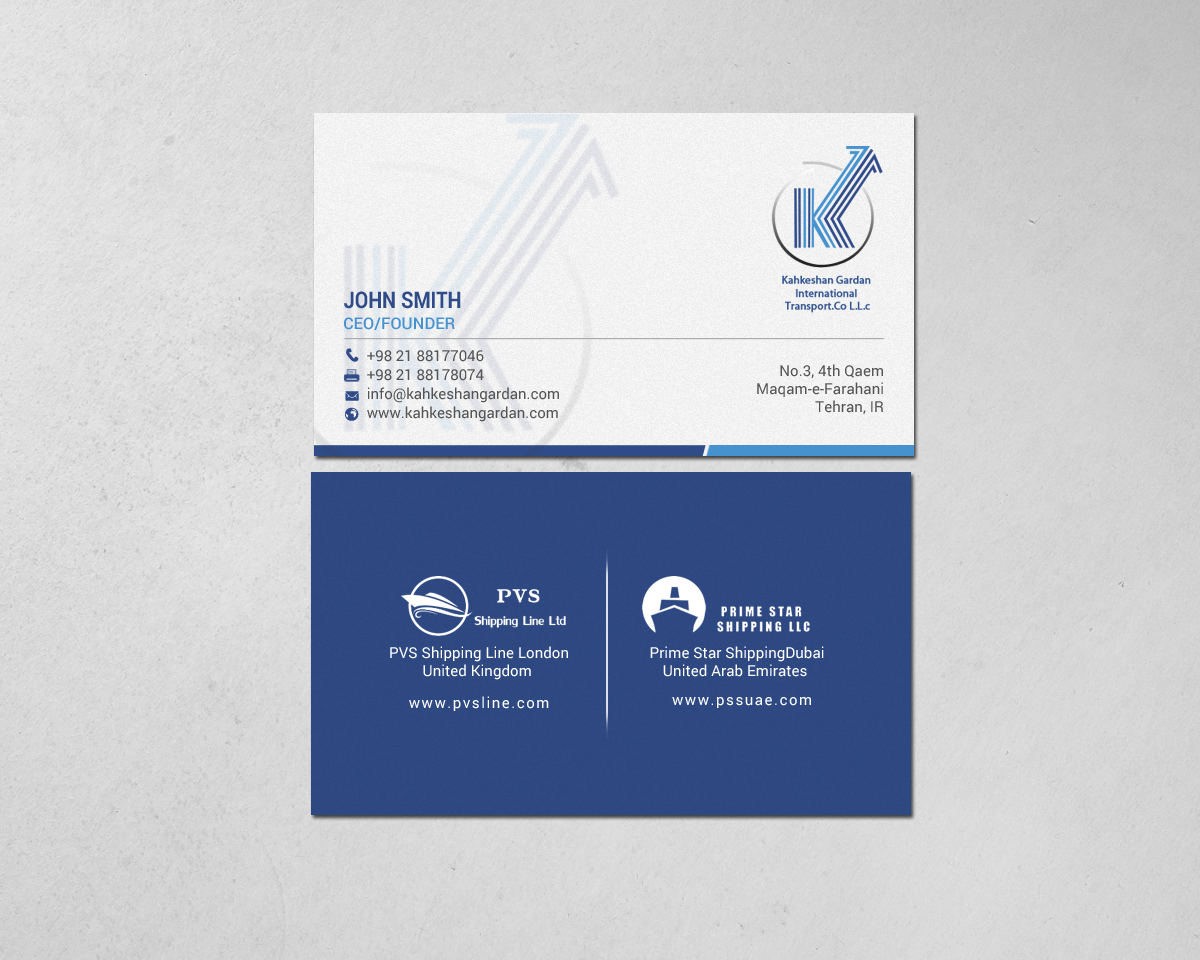 Business Card Design by chandrayaan.creative for Prime Star Shipping LLC | Design #14710922