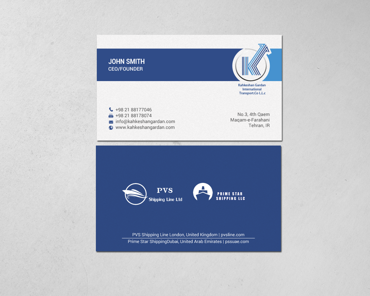 Diseño de Tarjeta de Presentación por chandrayaan.creative para Prime Star Shipping LLC | Diseño #14710923