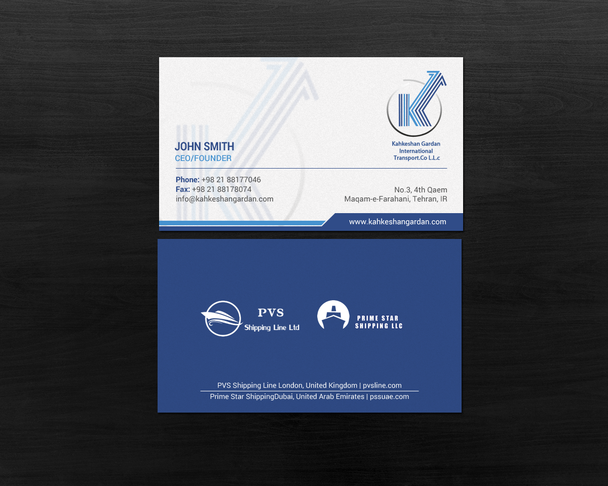 Diseño de Tarjeta de Presentación por chandrayaan.creative para Prime Star Shipping LLC | Diseño #14711025