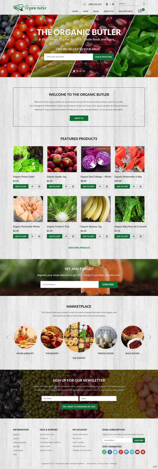 Web Design by pb for Jones-Naicovi Family Trust t/a The Organic Butler | Design #14724023