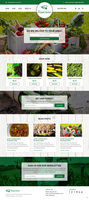 Web Design by pb for Jones-Naicovi Family Trust t/a The Organic Butler | Design: #14724024