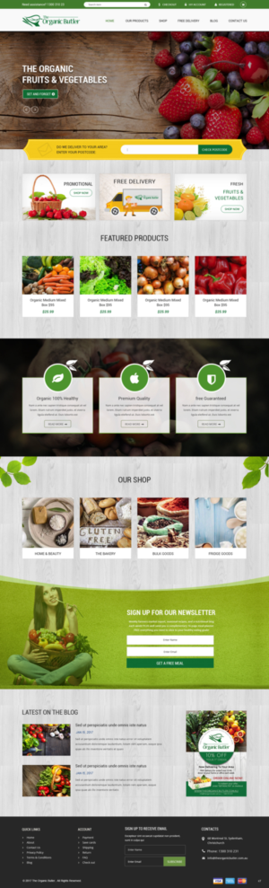 Web Design by pb for Jones-Naicovi Family Trust t/a The Organic Butler | Design: #14724035