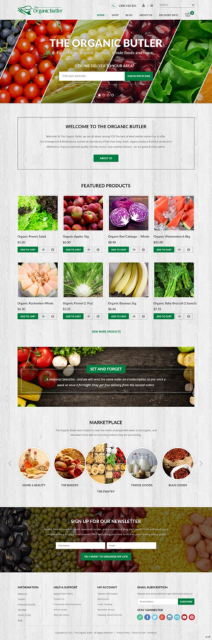 Web Design by pb for Jones-Naicovi Family Trust t/a The Organic Butler | Design: #14756672