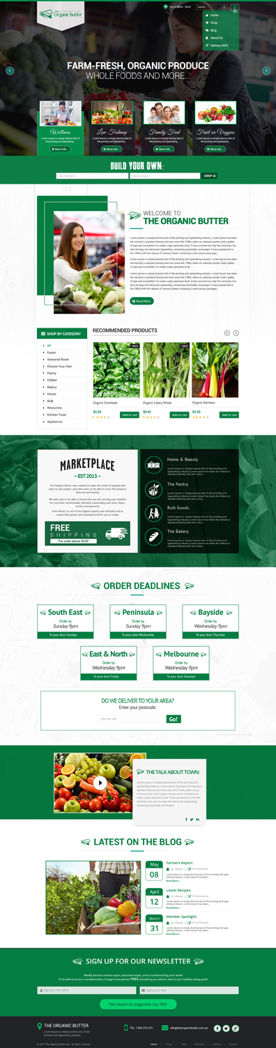 Web-Design von Dream Logo Design für Jones-Naicovi Family Trust t/a The Organic Butler | Design #14746979