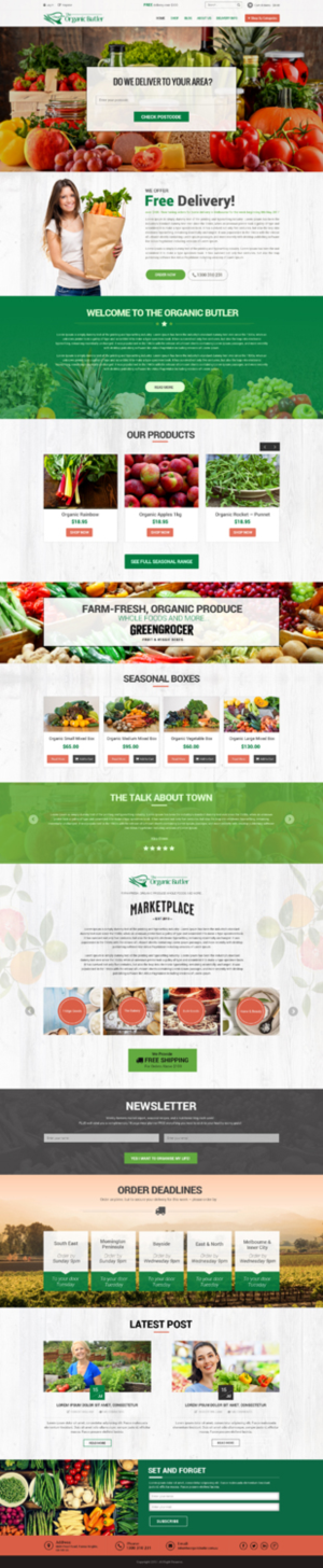 Web Design by Dream Logo Design for Jones-Naicovi Family Trust t/a The Organic Butler | Design: #14757747