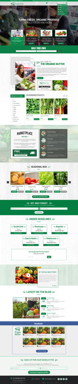 Web Design by Dream Logo Design for Jones-Naicovi Family Trust t/a The Organic Butler | Design: #14757750