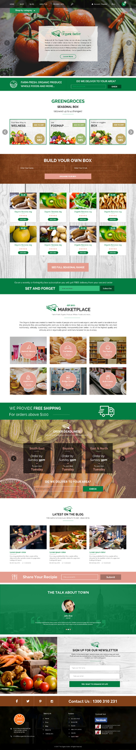 Web Design by Dream Logo Design for Jones-Naicovi Family Trust t/a The Organic Butler | Design: #14757751