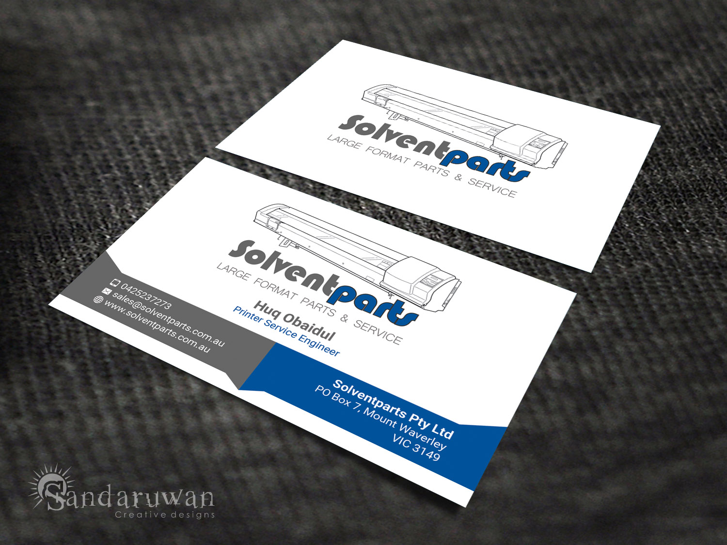 Business Card Design by Sandaruwan for SOLVENTPARTS | Design #14715405