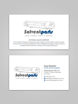 Business Card Design by Sandaruwan for SOLVENTPARTS | Design #14715926