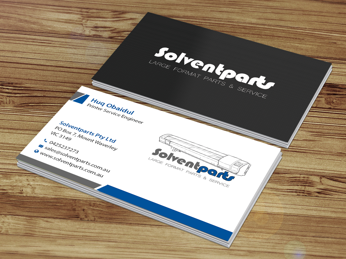 Business Card Design by Creations Box 2015 for SOLVENTPARTS | Design #14729019