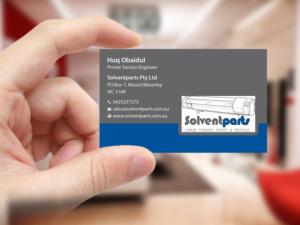 Business Card Design by Creations Box 2015 for SOLVENTPARTS | Design: #14729021