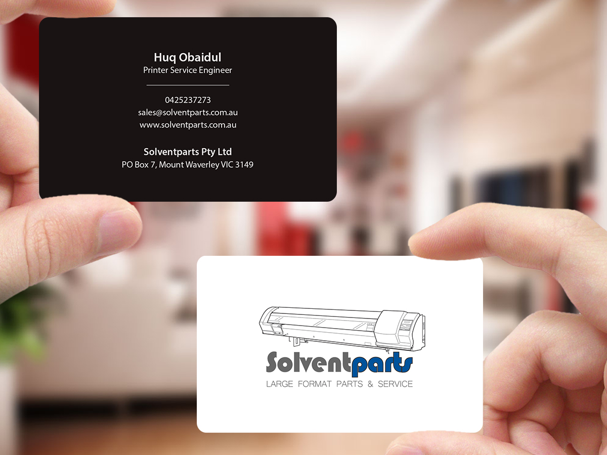 Business Card Design by Creations Box 2015 for SOLVENTPARTS | Design #14729027