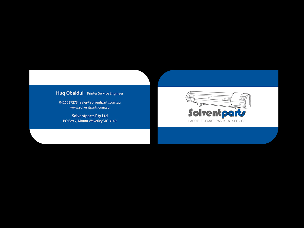 Business Card Design by Creations Box 2015 for SOLVENTPARTS | Design #14729028