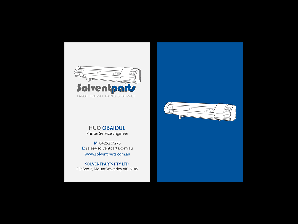 Diseño de Tarjeta de Presentación por Creations Box 2015 para SOLVENTPARTS | Diseño #14742832