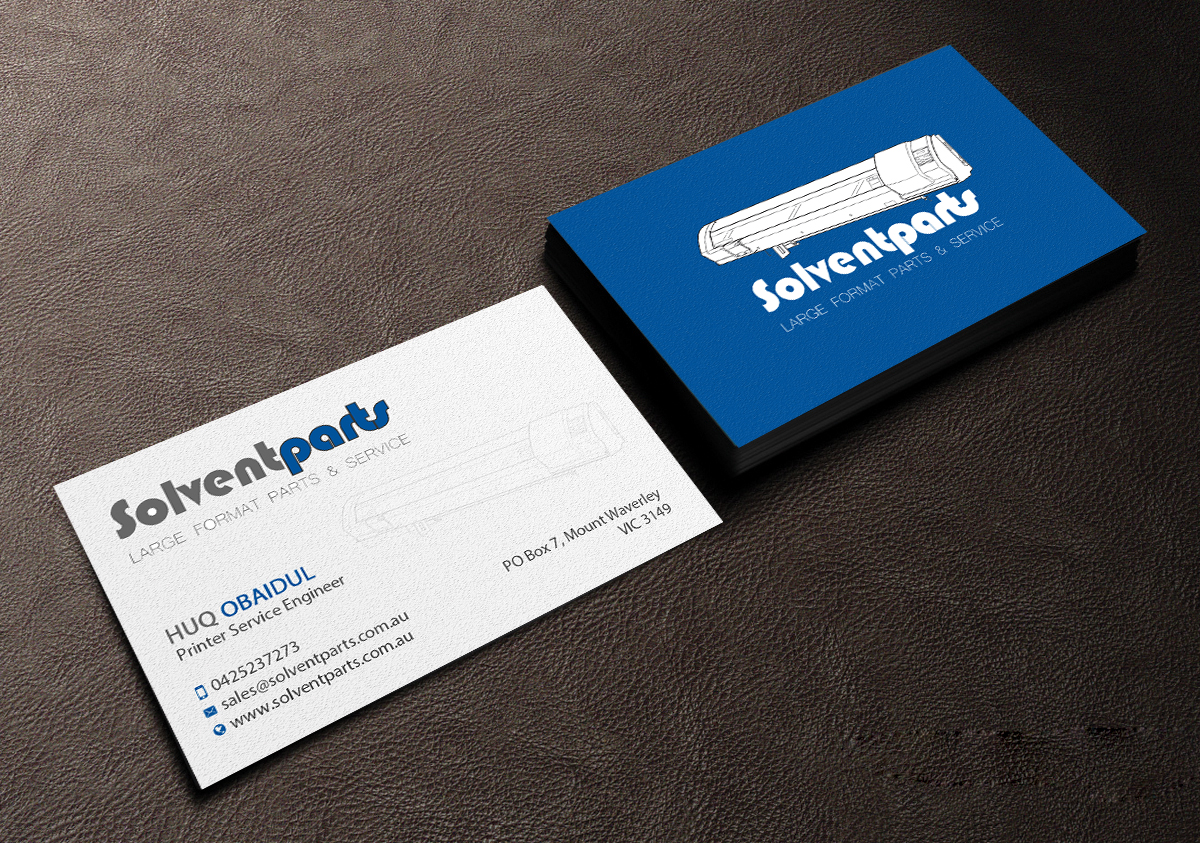Business Card Design by Creations Box 2015 for SOLVENTPARTS | Design #14742839