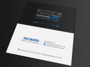 Business Card Design by chandrayaan.creative for SOLVENTPARTS | Design #14722941