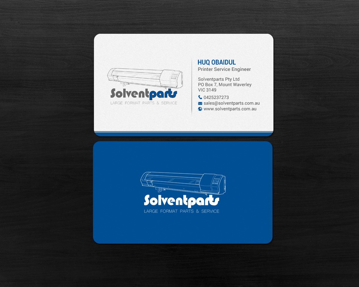 Business Card Design by chandrayaan.creative for SOLVENTPARTS | Design #14722943