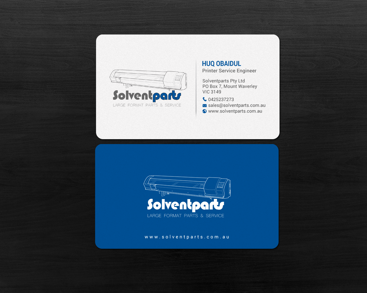 Business Card Design by chandrayaan.creative for SOLVENTPARTS | Design #14722945