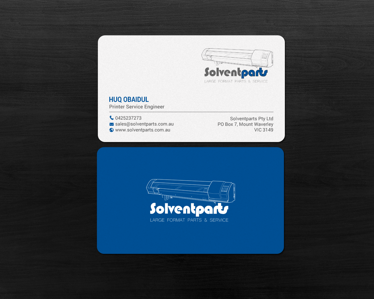 Business Card Design by chandrayaan.creative for SOLVENTPARTS | Design #14722967
