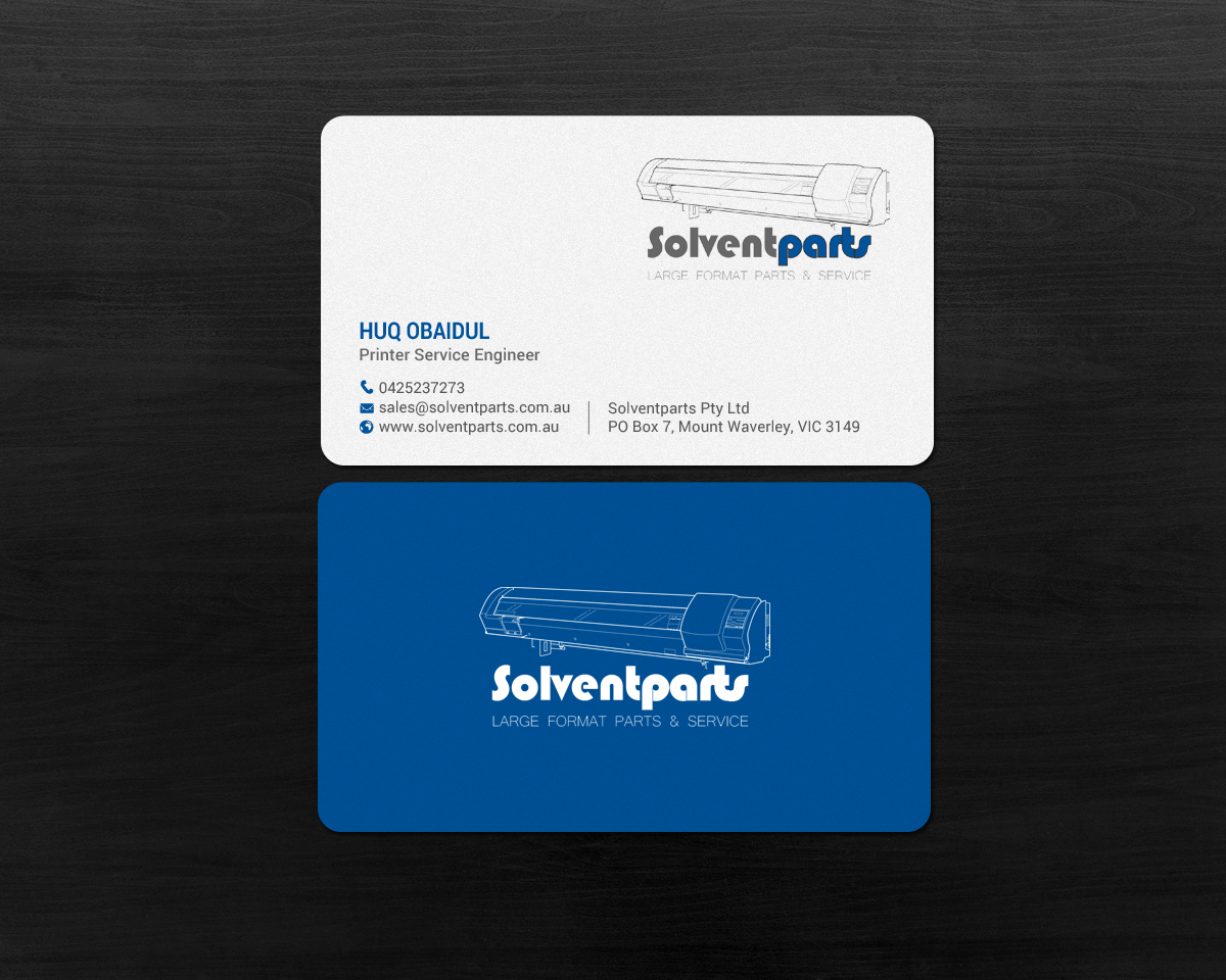Diseño de Tarjeta de Presentación por chandrayaan.creative para SOLVENTPARTS | Diseño #14723092