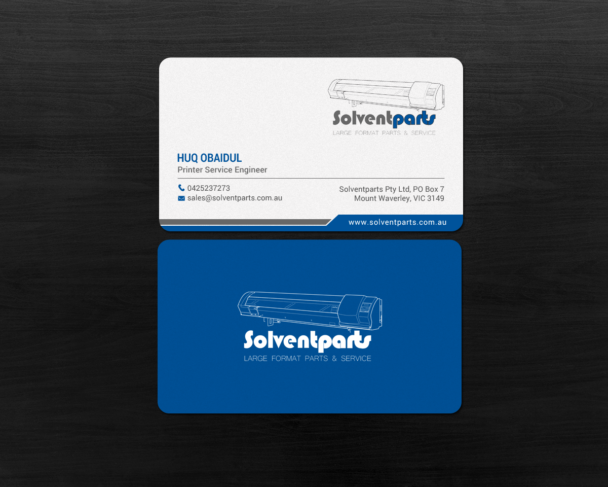 Diseño de Tarjeta de Presentación por chandrayaan.creative para SOLVENTPARTS | Diseño #14723094