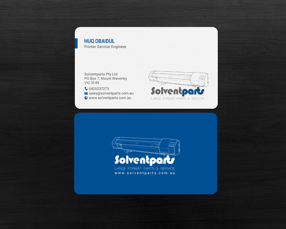 Business Card Design by chandrayaan.creative for SOLVENTPARTS | Design #14723095