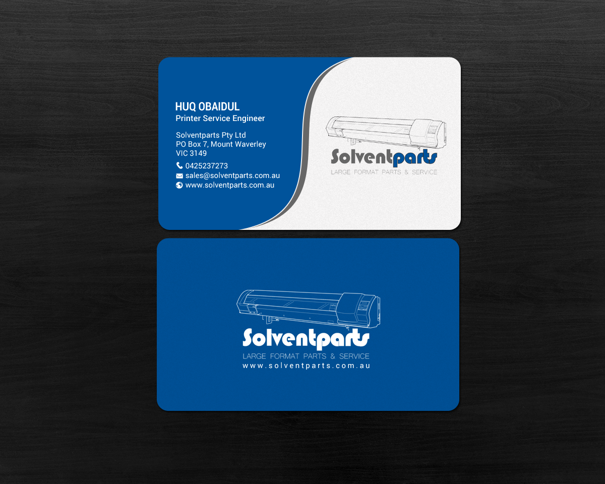 Business Card Design by chandrayaan.creative for SOLVENTPARTS | Design #14723270