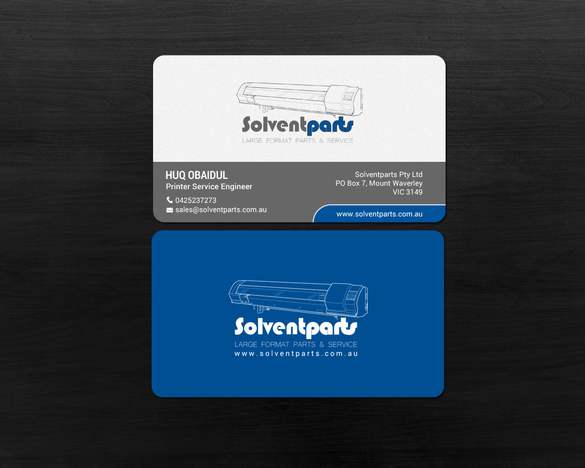 Business Card Design by chandrayaan.creative for SOLVENTPARTS | Design #14723273