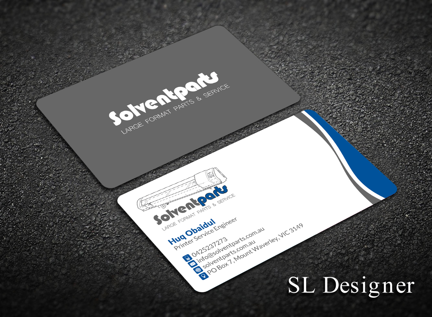 Business Card Design by SL Designer for SOLVENTPARTS | Design #14714555