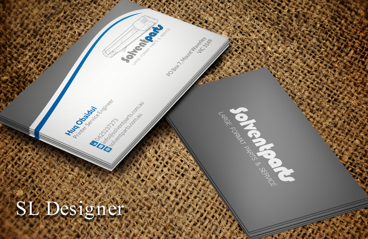 Business Card Design by SL Designer for SOLVENTPARTS | Design #14714559