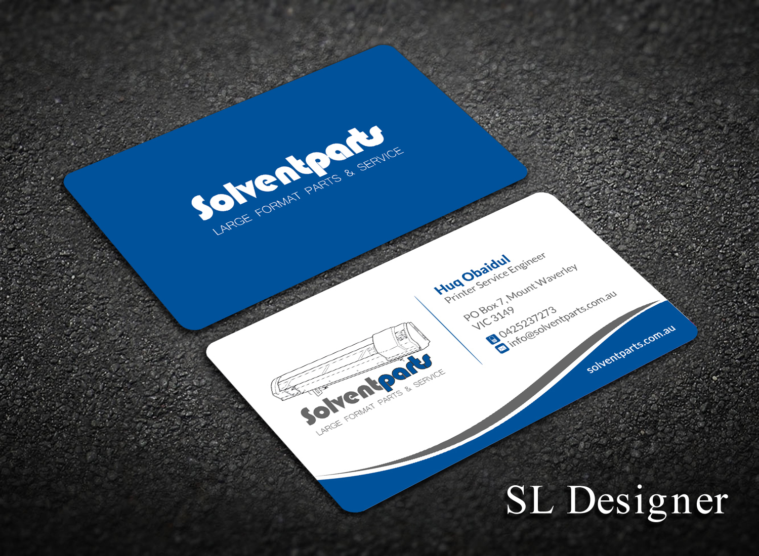 Business Card Design by SL Designer for SOLVENTPARTS | Design #14714562
