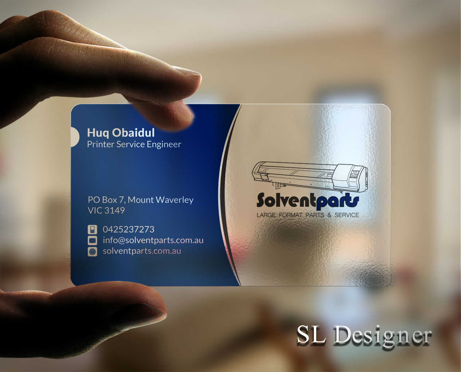 Business Card Design by SL Designer for SOLVENTPARTS | Design #14714567