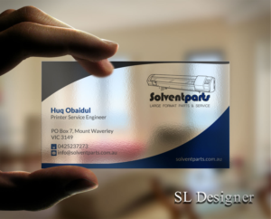 Business Card Design by SL Designer for SOLVENTPARTS | Design: #14714568