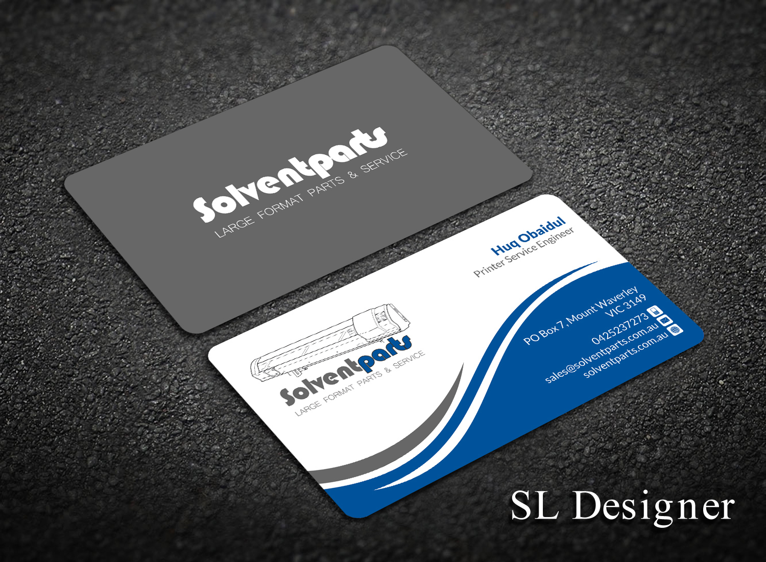 Business Card Design by SL Designer for SOLVENTPARTS | Design #14746779