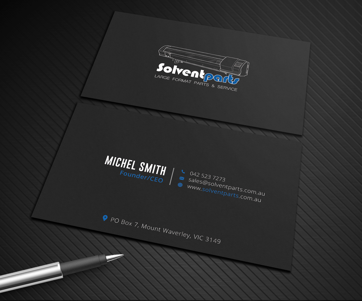 Business Card Design by Graphic Flame for SOLVENTPARTS | Design #14735173