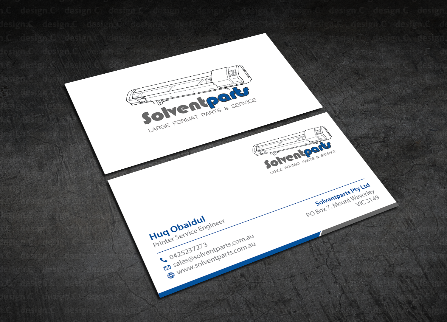 Business Card Design by design_C. for SOLVENTPARTS | Design #14726181